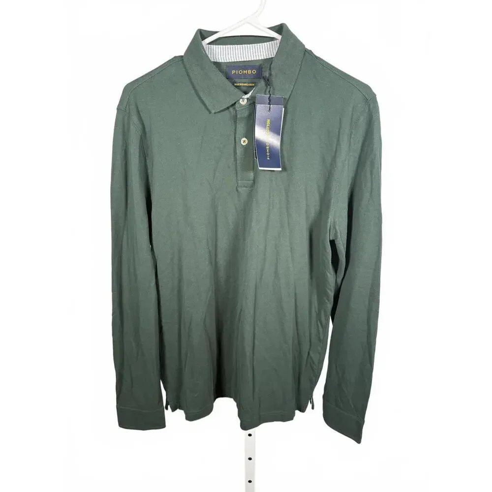 PIOMBO Polo Shirt Dark Green - M NWT - Picture 5 of 7
